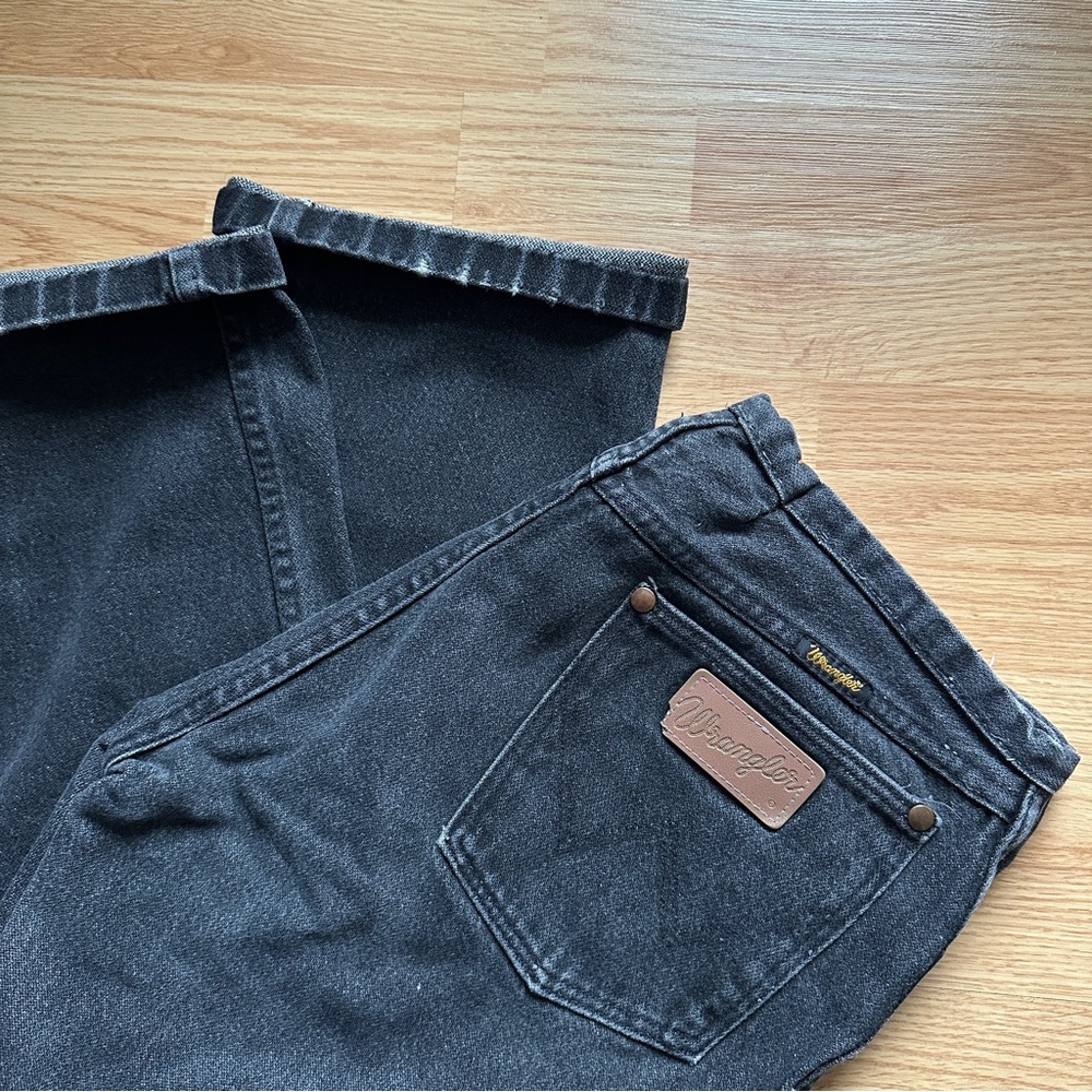 VINTAGE WRANGLER WOMENS ULTRA LOW RISE STRAIGHT LEG JEANS